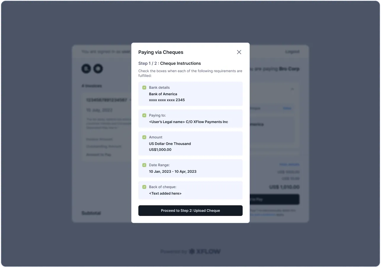 User manually confirms details