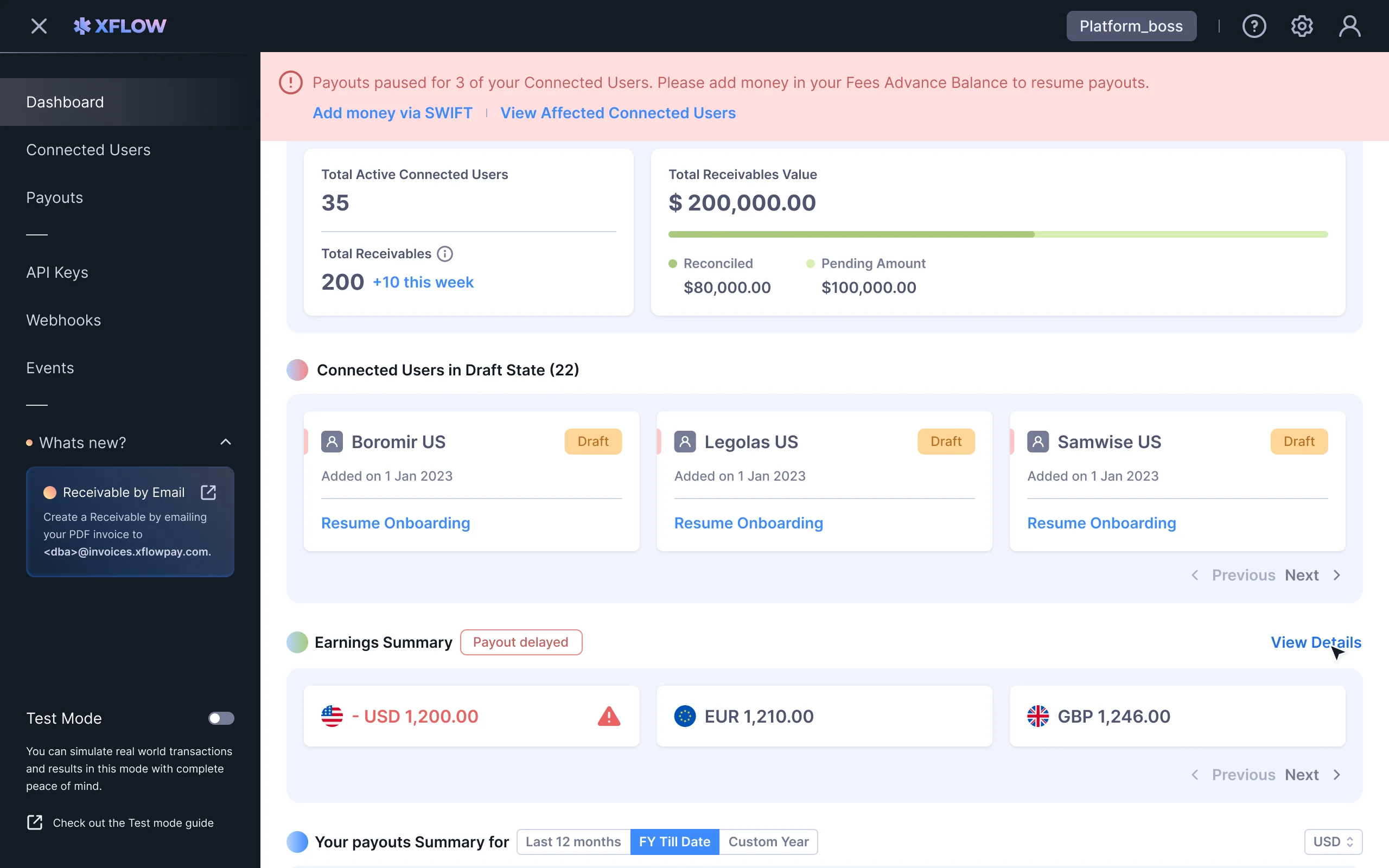 Earnings nullification through other transactions